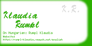 klaudia rumpl business card